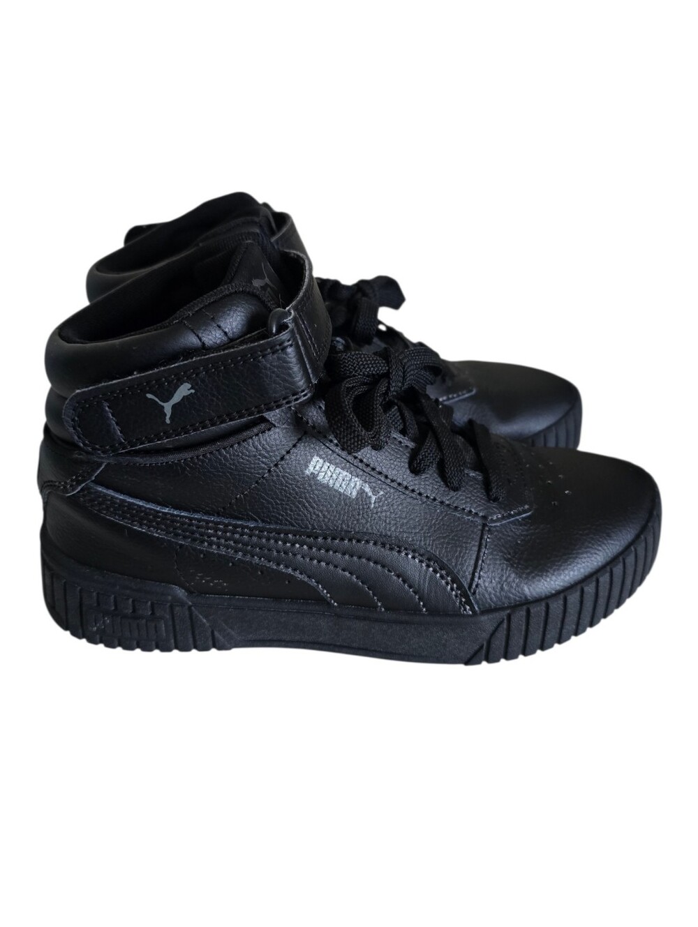 PUMA Carina 2.0 Mid Women's Arhletic Black Leather Sneakers - Picture 3 of 16